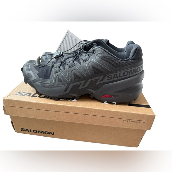 NIB Salomon Women’s Speedcross 6 Trail Running Shoes in Black/Phantom size 8.5 - Picture 4 of 10